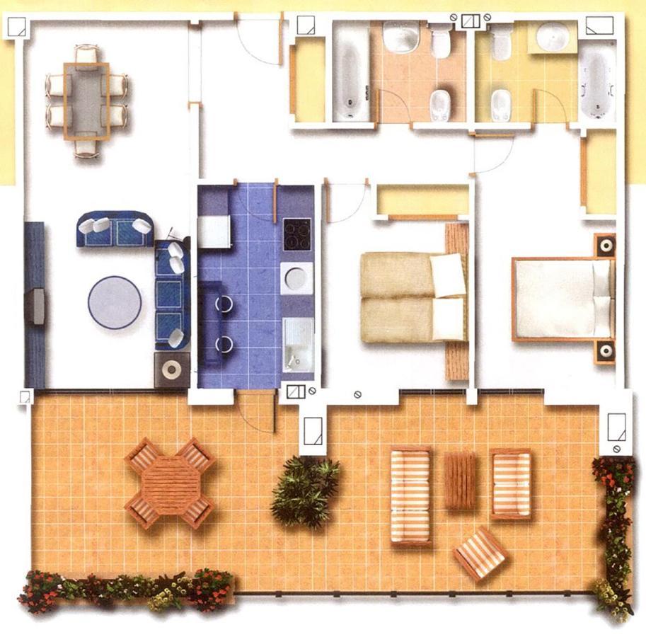 Salinas. Apartment For 4. Terrace/Parking/Pools/Gym/4Mins Beach 埃斯特波纳 外观 照片